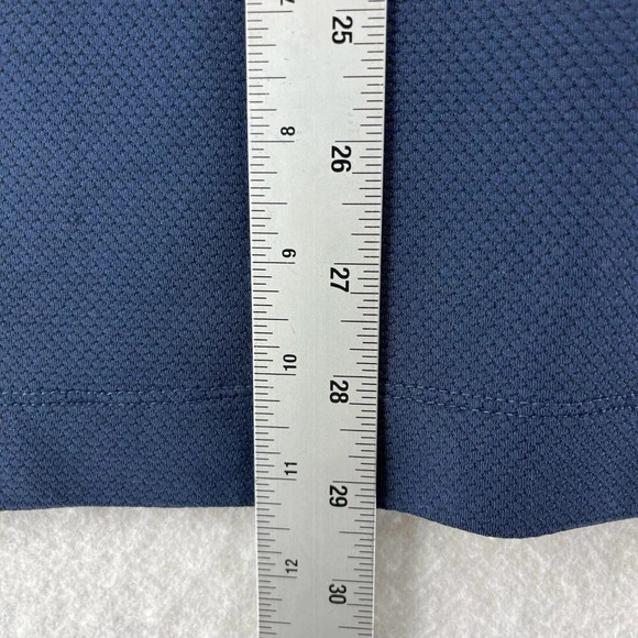 Nike Polo Shirt Men's Sz M Blue Golf Dri-Fit Embroidered Logo 2-Button Collared - Picture 5 of 10